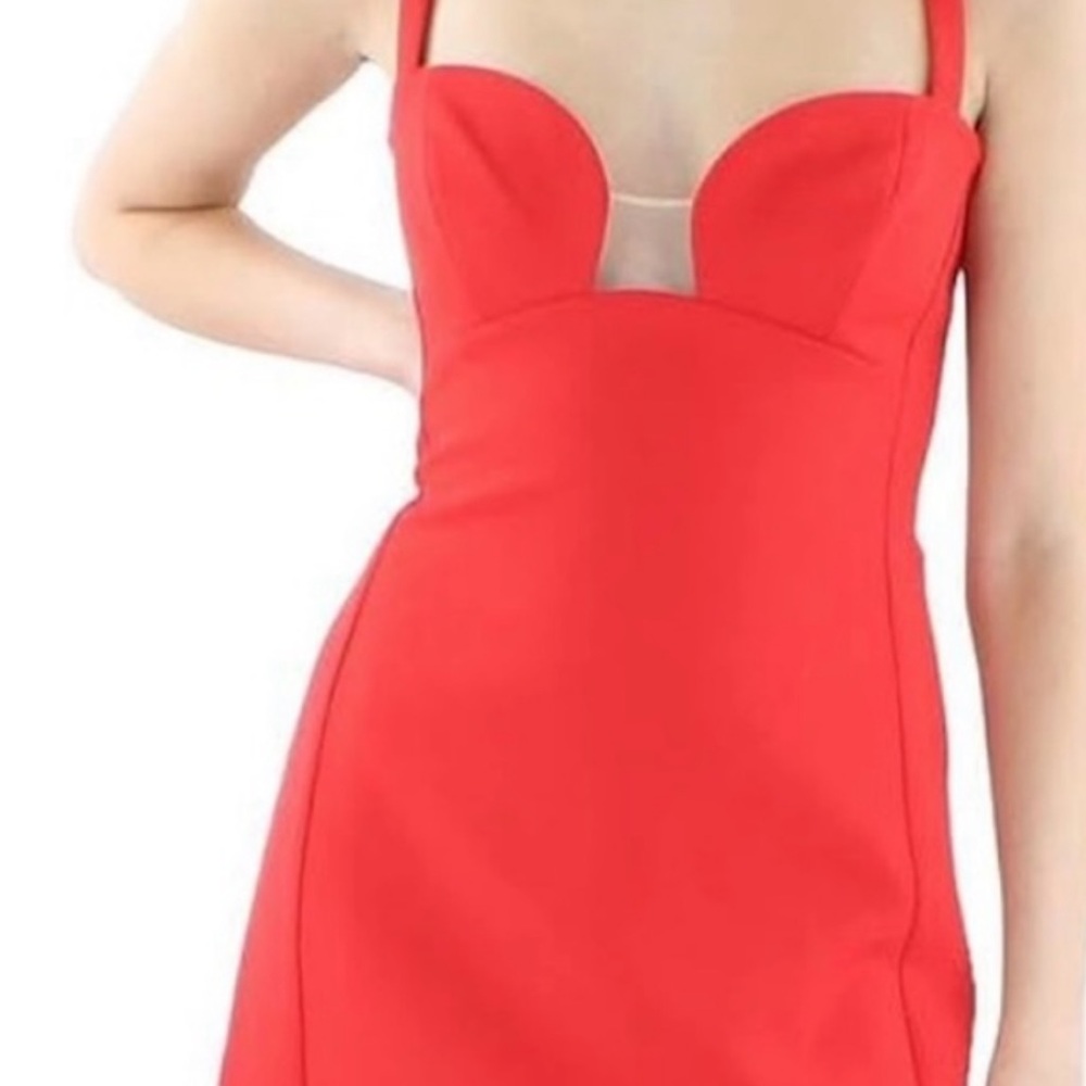 BCBGMaxAzria Red Sweetheart Mini Dress